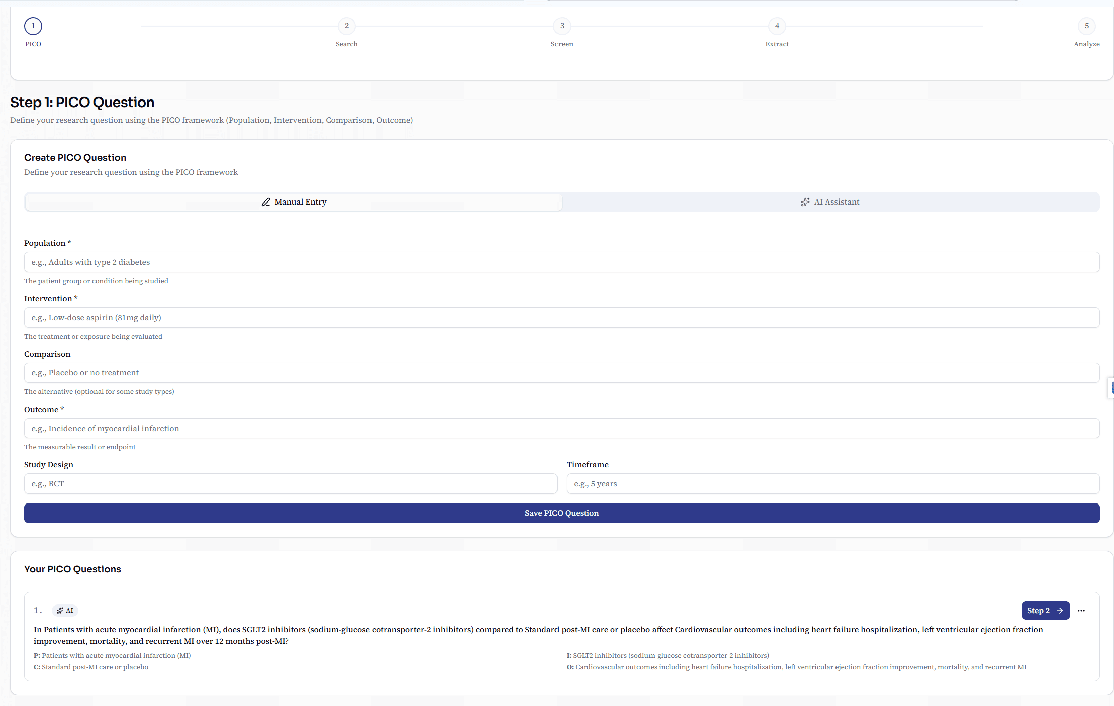 Define - PICO Question